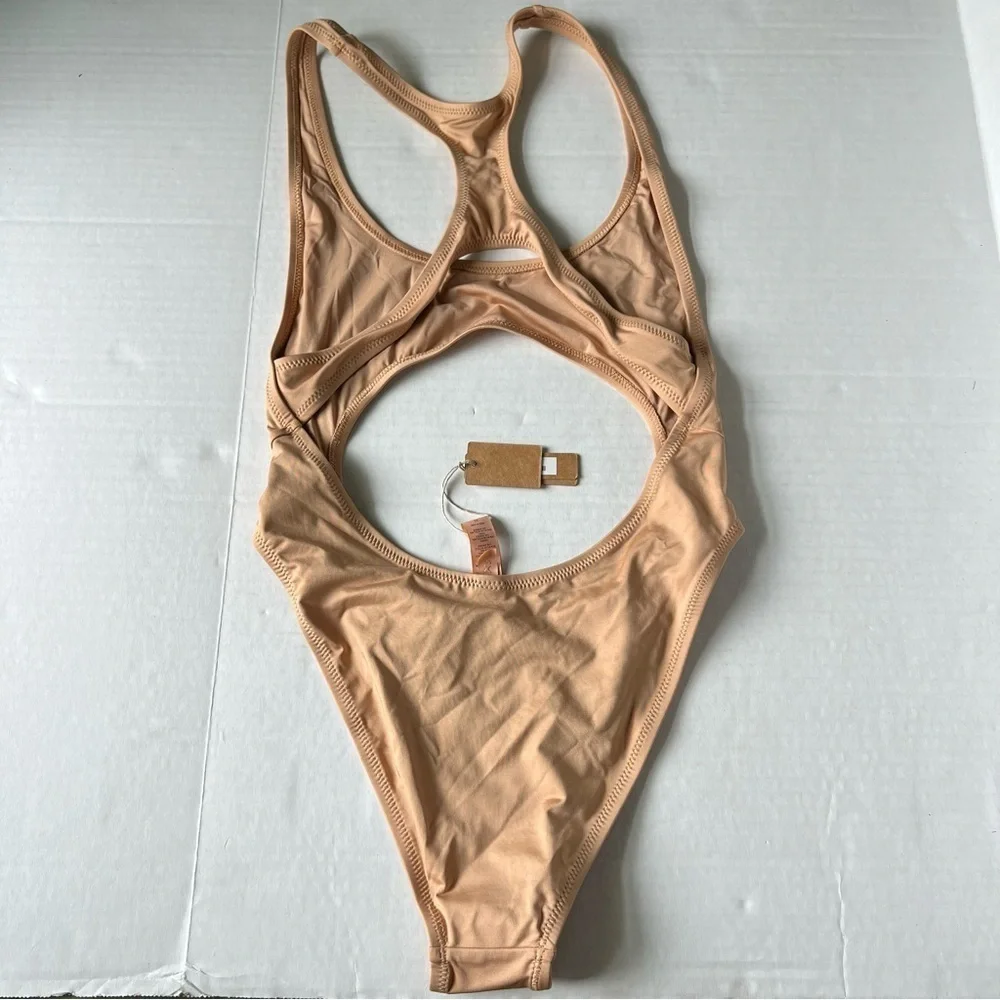 NWT Skims swim cut out monokini ochre XS